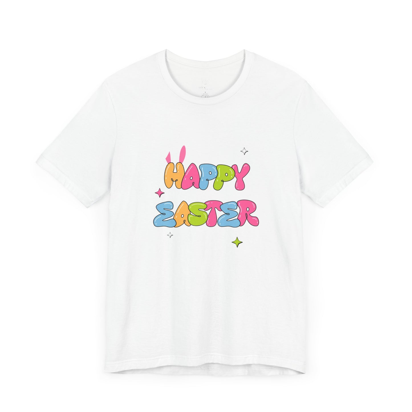 Happy Easter Unisex Tee, Colorful Easter T-shirt, Spring Celebration Shirt, Holiday Gift, Casual Wear, Easter Party Outfit