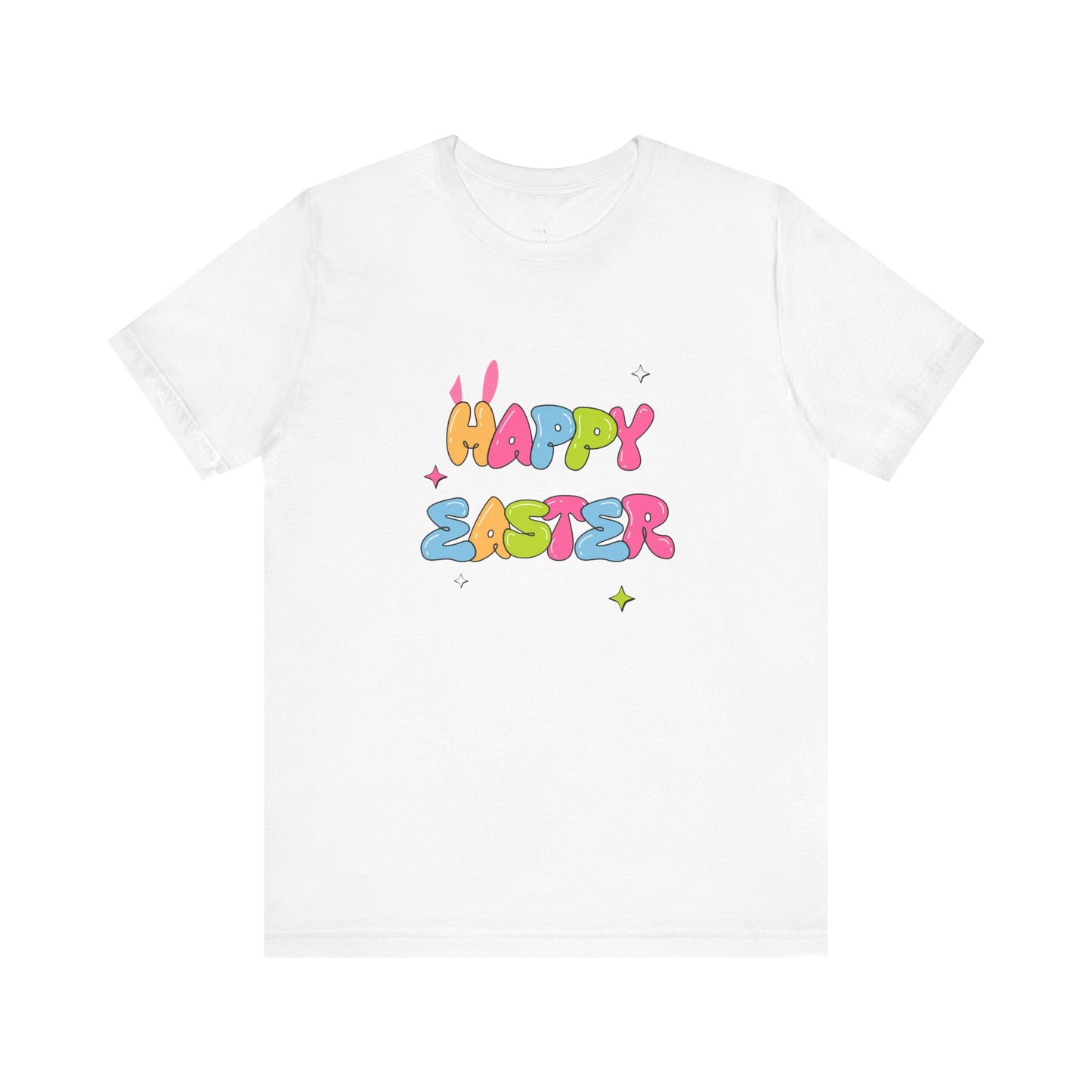 Happy Easter Unisex Tee, Colorful Easter T-shirt, Spring Celebration Shirt, Holiday Gift, Casual Wear, Easter Party Outfit